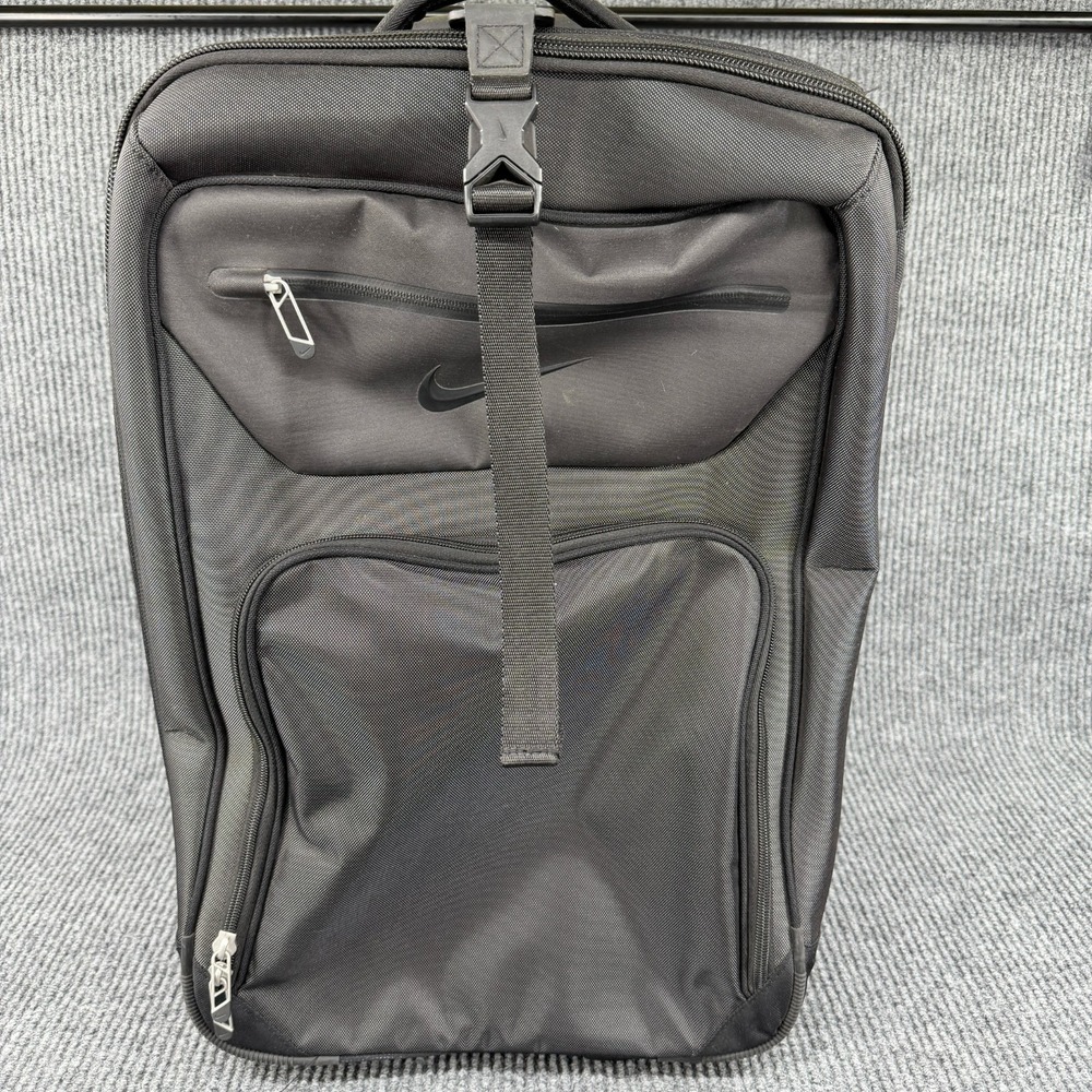 Nike Golf Departure Carry On Roller Bag Suitcase Black Nike Tour Expandable EUC